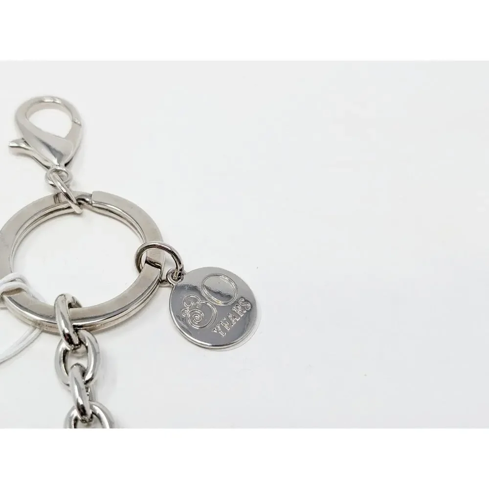 Chico's Heart Shaped Key Chain Rhinestone Fob 30 Years Unforgettable Bling New